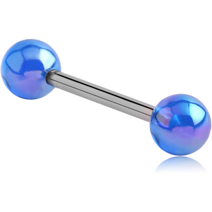 SURGICAL STEEL BARBELL WITH AB COATED UV BALL