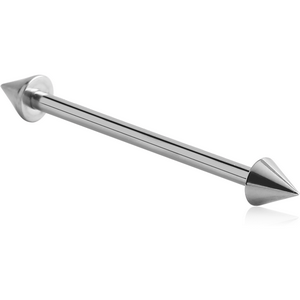SURGICAL STEEL BARBELL WITH CONES