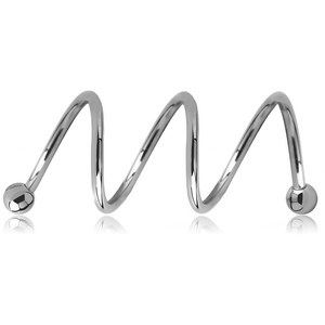 SURGICAL STEEL 3TURN SPIRAL BARBELL