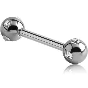 SURGICAL STEEL JEWELLED SATELLITE BARBELL