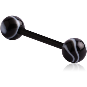 UV ACRYLIC FLEXIBLE BARBELL WITH MARBLE BALL