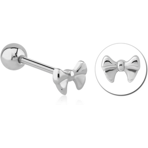 SURGICAL STEEL BARBELL - BOW