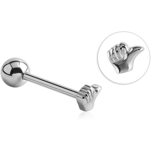 SURGICAL STEEL BARBELL - THUMB