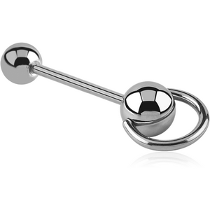 SURGICAL STEEL SLAVE BARBELL