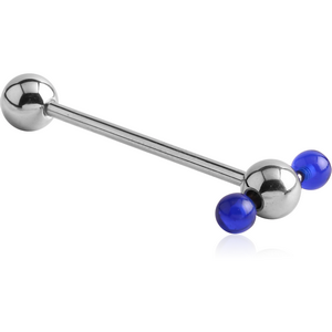 SURGICAL STEEL SPINNER BARBELL WITH UV BALL