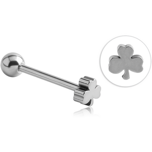 SURGICAL STEEL CLOVER BARBELL