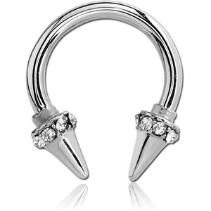 SURGICAL STEEL JEWELLED CIRCULAR SEPTUM RING