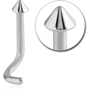SURGICAL STEEL CURVED CONE NOSE STUD