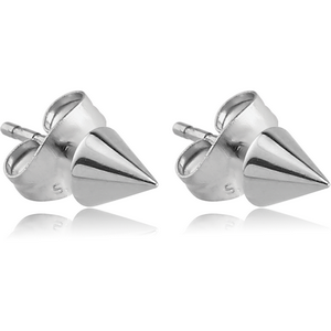 PAIR OF SURGICAL STEEL CONE EAR STUDS