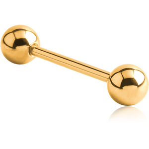 GOLD PVD COATED SURGICAL STEEL BARBELL
