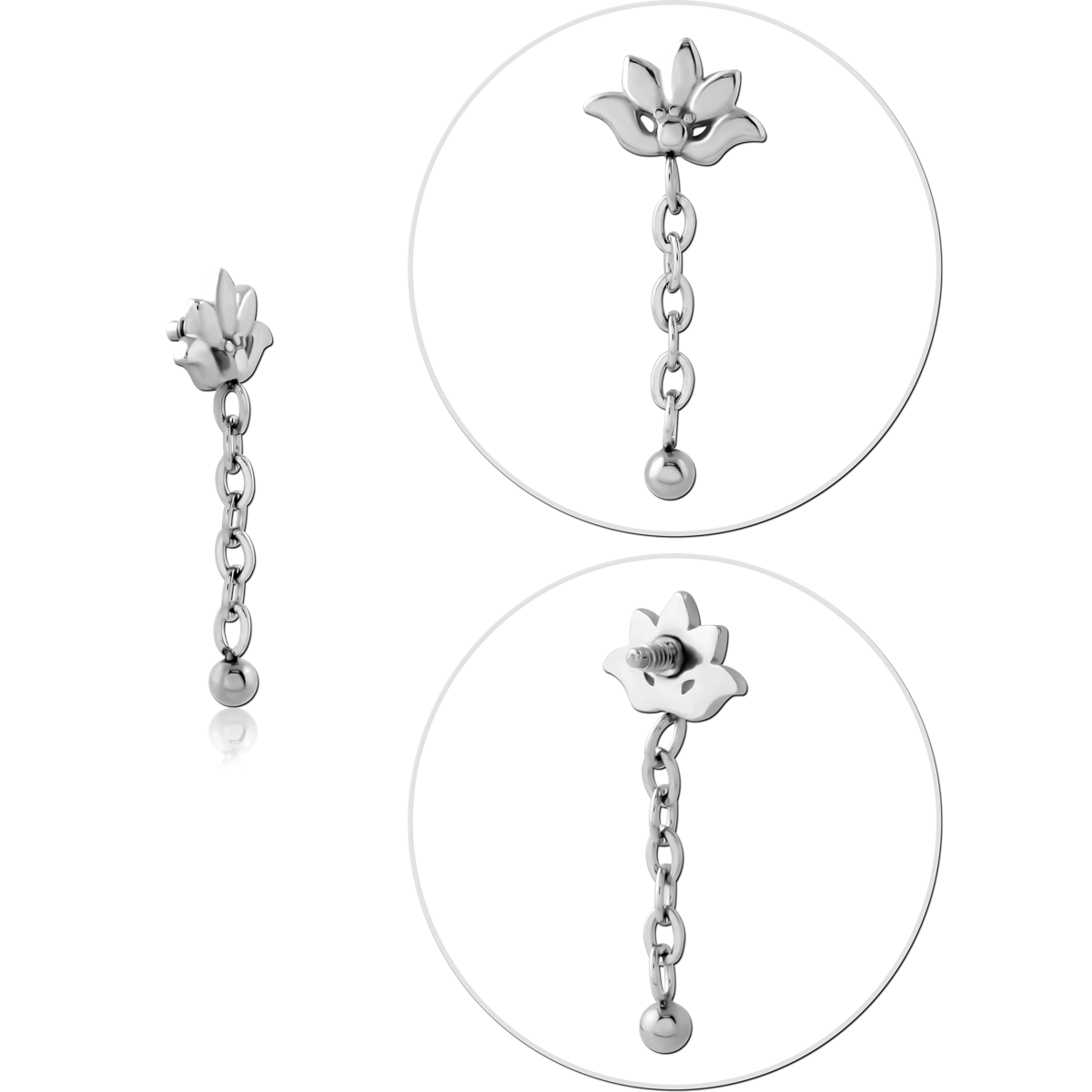 SURGICAL STEEL ATTACHMENT FOR 1.6MM INTERNALLY THREADED PINS