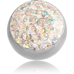 SURGICAL STEEL CRYSTALINE JEWELLED BALL