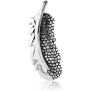 SURGICAL STEEL KOOL KATANA PENDANT - FEATHER