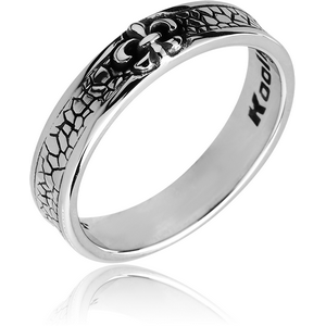 SURGICAL STEEL KOOL KATANA RING - FLUER DE LIS