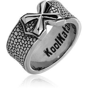 SURGICAL STEEL KOOL KATANA RING - X