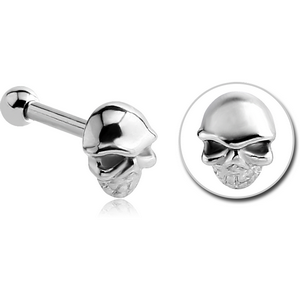 SURGICAL STEEL SKULL TRAGUS MICRO BARBELL
