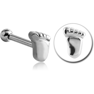 SURGICAL STEEL FOOT TRAGUS MICRO BARBELL