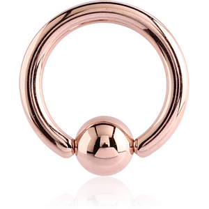 PVD ROSE GOLD SURGICAL STEEL BALL CLOSURE RING