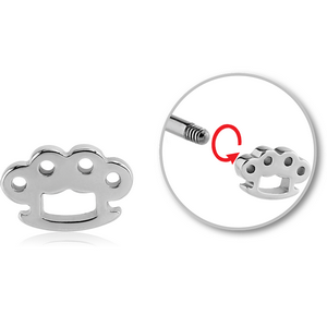 SURGICAL STEEL ATTACHMENT FOR 1.6 MM THREADED PINS - BRASS KNUCKLES