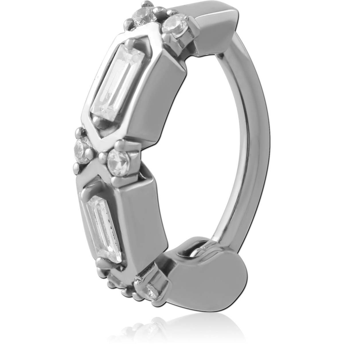 316L SURGICAL STEEL JEWELLED BELLY CLICKER
