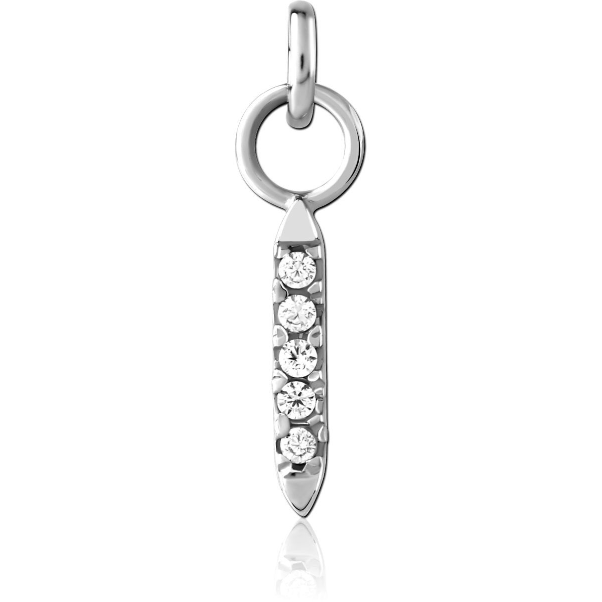 SURGICAL STEEL JEWELLED CHARM