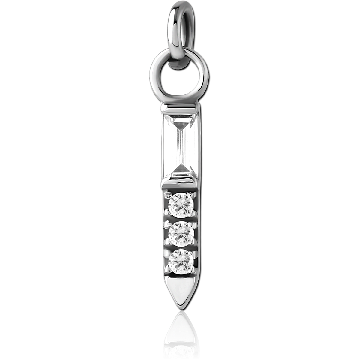 SURGICAL STEEL JEWELLED CHARM