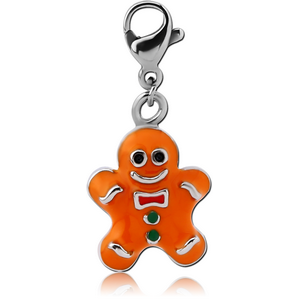 SURGICAL STEEL CHARM WITH LOBSTER LOCKER
