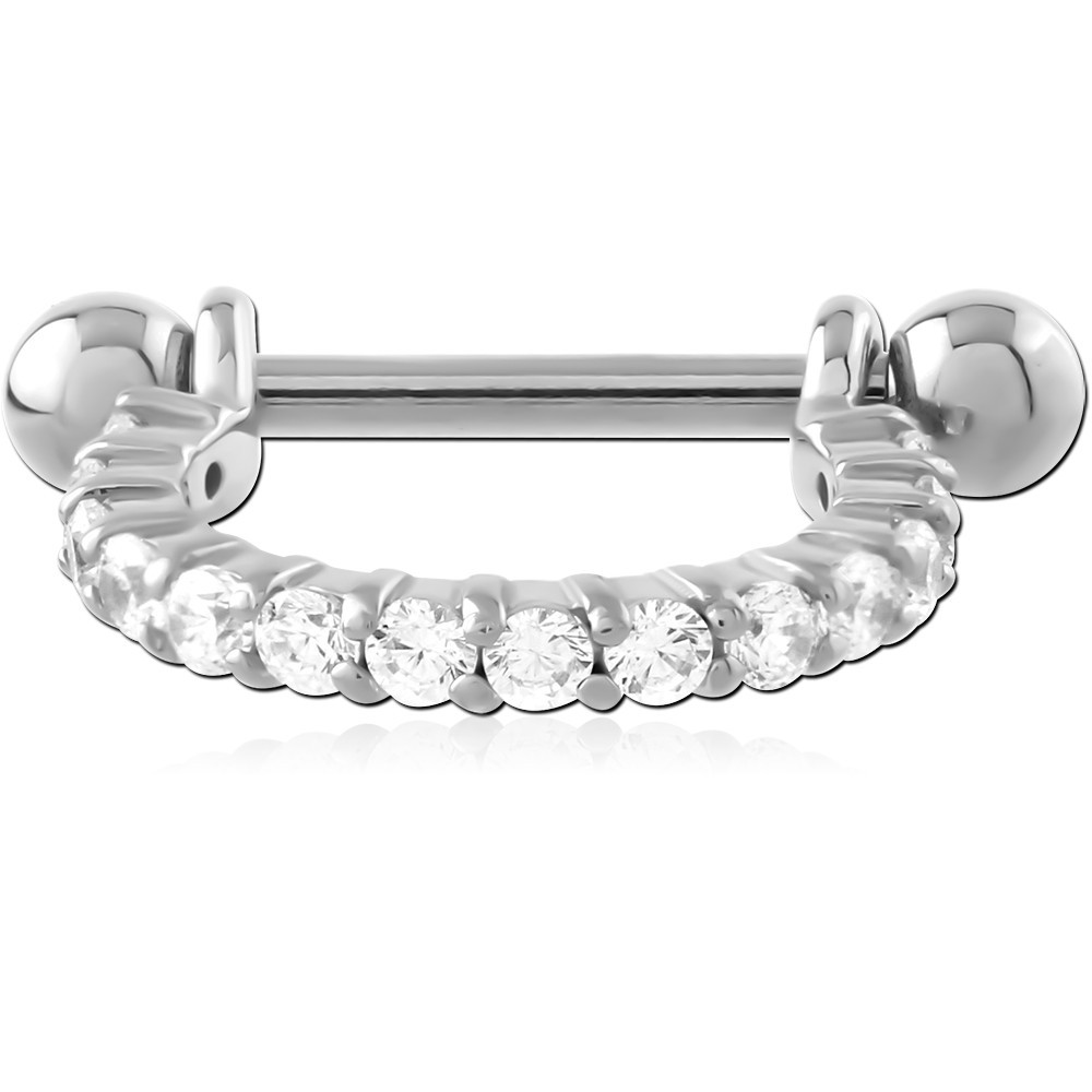 316L SURGICAL STEEL JEWELLED CARTILAGE SHIELD