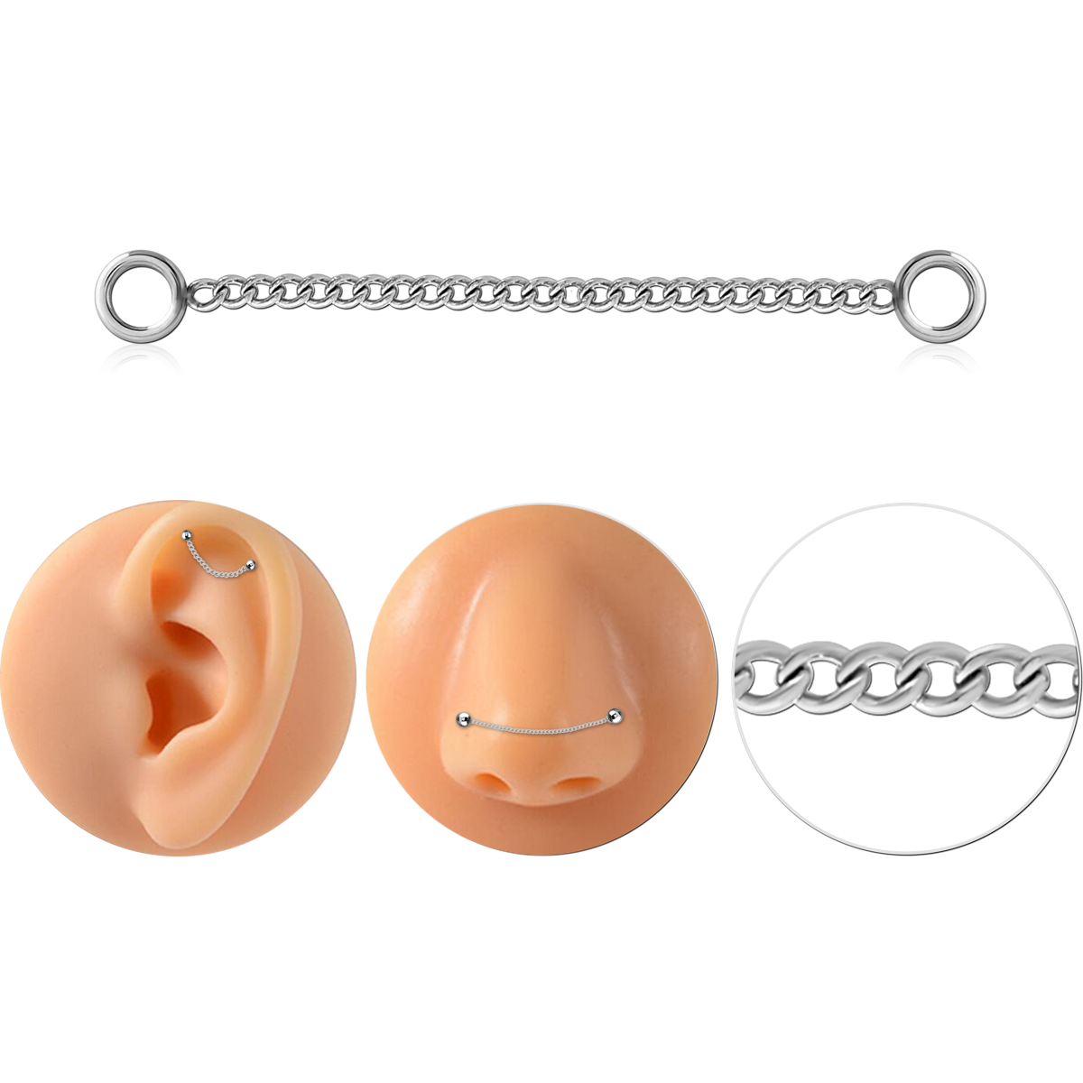 STAINLESS STEEL MULTIPURPOSE CURB CHAIN - SINGLE LINE