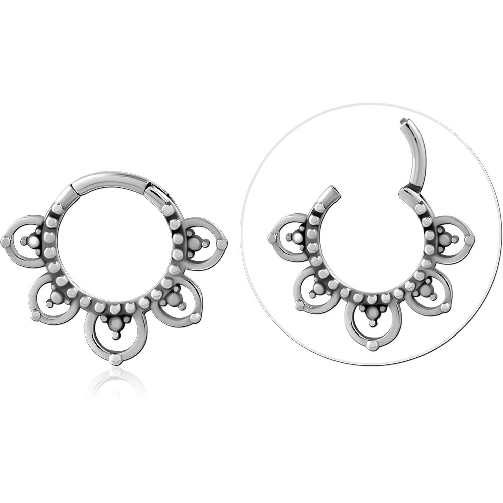 SURGICAL STEEL HINGED SEGMENT RING