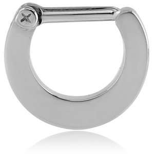SURGICAL STEEL HINGED SEPTUM CLICKER RING