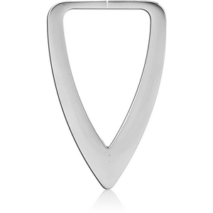 SURGICAL STEEL HOOP EARRING FOR TUNNEL - TOOTH