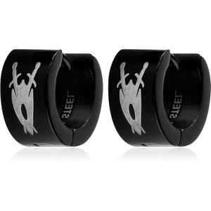BLACKLINE STAINLESS STEEL HUGGIES PAIR