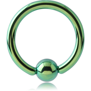 ANODISED TITANIUM BALL CLOSURE RING