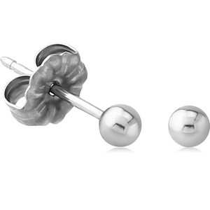 TITANIUM EAR STUDS PAIR 3MM