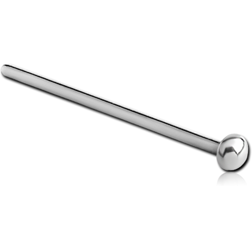 TITANIUM STRAIGHT BALL NOSE STUD 19MM