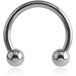 14K WHITE GOLD MICRO CIRCULAR BARBELL