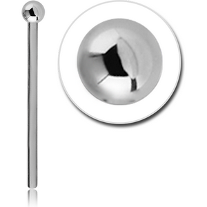 14K WHITE GOLD STRAIGHT NOSE STUD