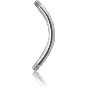 18K WHITE GOLD CURVED BARBELL PIN