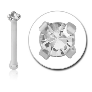 18K WHITE GOLD NOSE BONE WITH 1.35MM PRONG SET DIAMOND