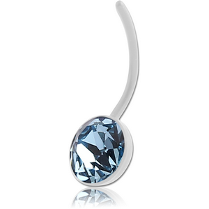 BIOFLEX SWAROVSKI CRYSTAL JEWELLED CUP NAVEL BANANA PIN