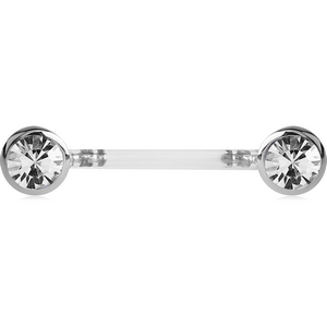 BIOFLEX PUSH FIT JEWELLED NIPPLE BARBELL - ROUNDS