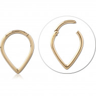 14K GOLD HINGE SEGMENT RING TEARDROP