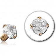 14K GOLD DIAMOND JEWELED BALL FOR 1.6MM INTERNALLY THREADED PINS PIERCING