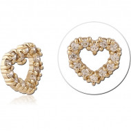 14K GOLD ATTACHMENT FOR 1.6MM INTERNALLY THREADED PINS PIERCING
