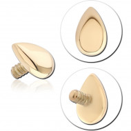 14K GOLD INTERNAL THREADED ATTACHMENT TEARDROP 1.2MM