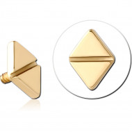 14K GOLD INTERNAL THREADED ATTACHMENT SPLIT DIAMOND 1.2MM