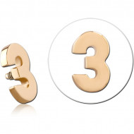 14K GOLD FOR 1.2MM INTERNALLY THREADED PINS PIERCING