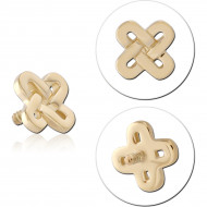 14K GOLD INTERNAL ATTACHMENT CELTIC KNOT 1.2MM