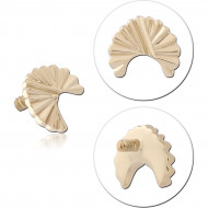14K YELLOW GOLD INTERNAL THREADED ATTACHMENT RADIANT FAN CRESCENT DESIGN